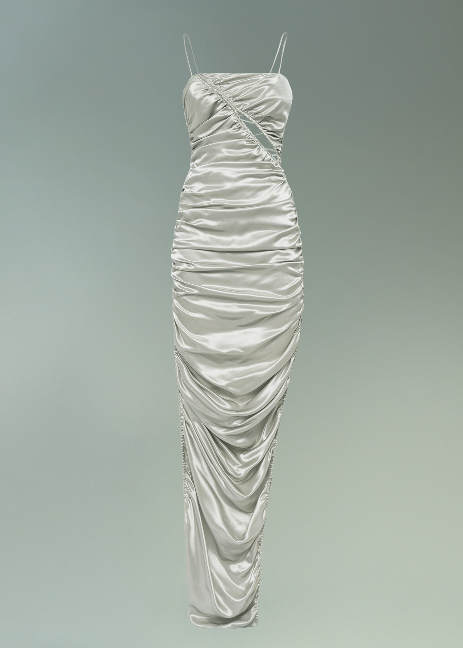DEL CORE: DRAPED DRESS WITH DRAWSTRING DETAIL