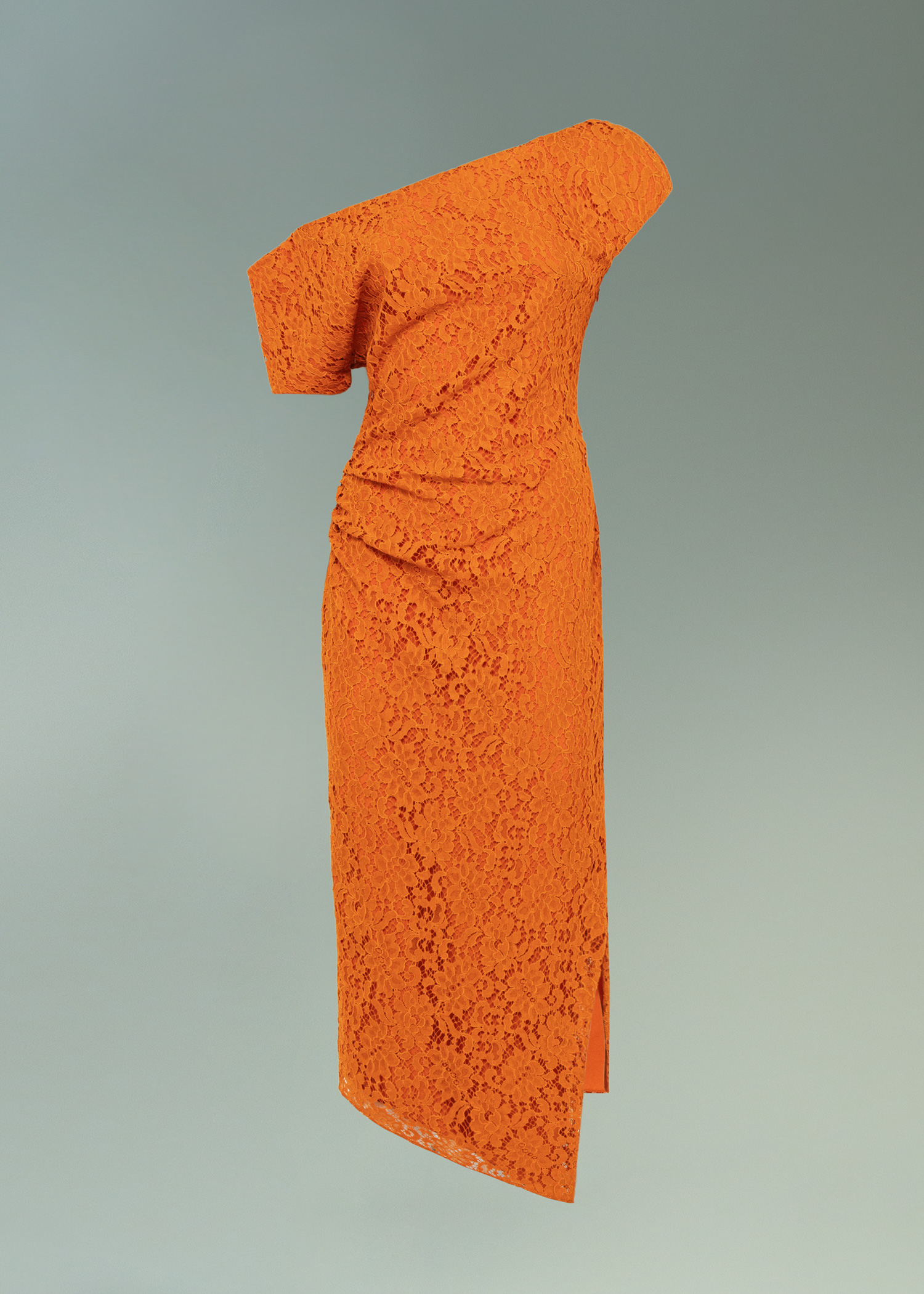 DEL CORE: COLD SHOULDER DRAPED GOWN