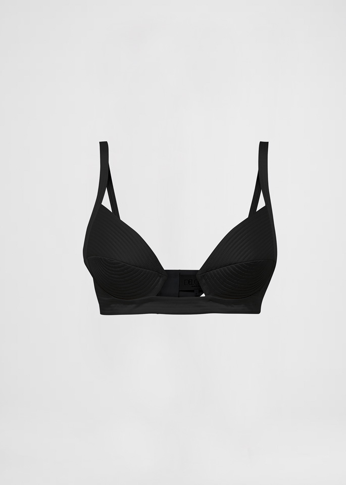 DEL CORE: BRA CON IMPUNTURE IN SATIN