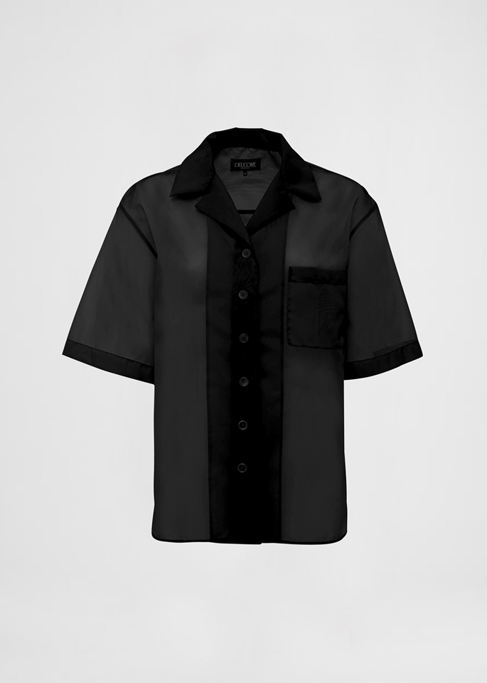 DEL CORE: CAMICIA BOWLING IN TECHNICAL NYLON