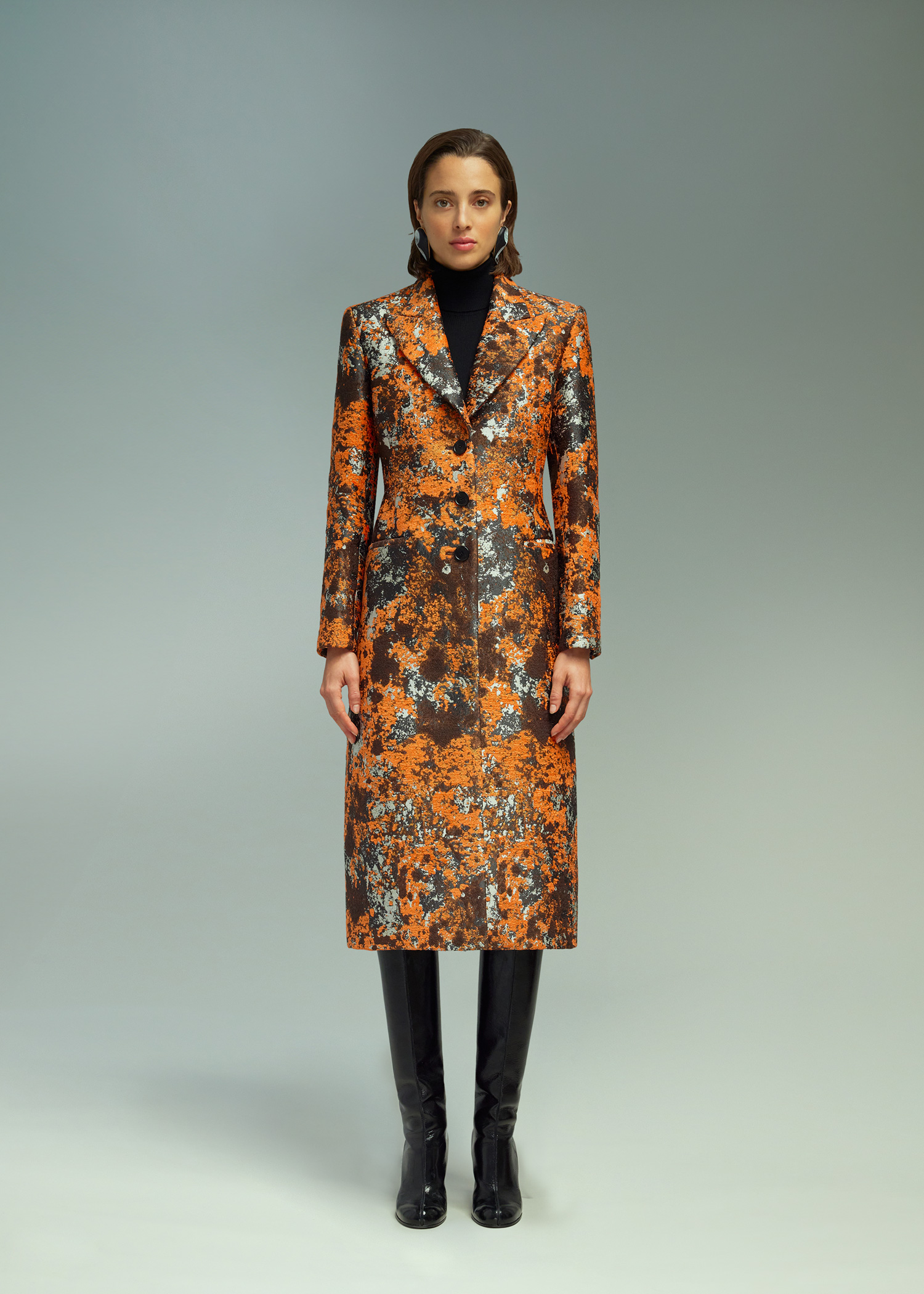 DEL CORE: SINGLE-BREASTED SCULPTED COAT