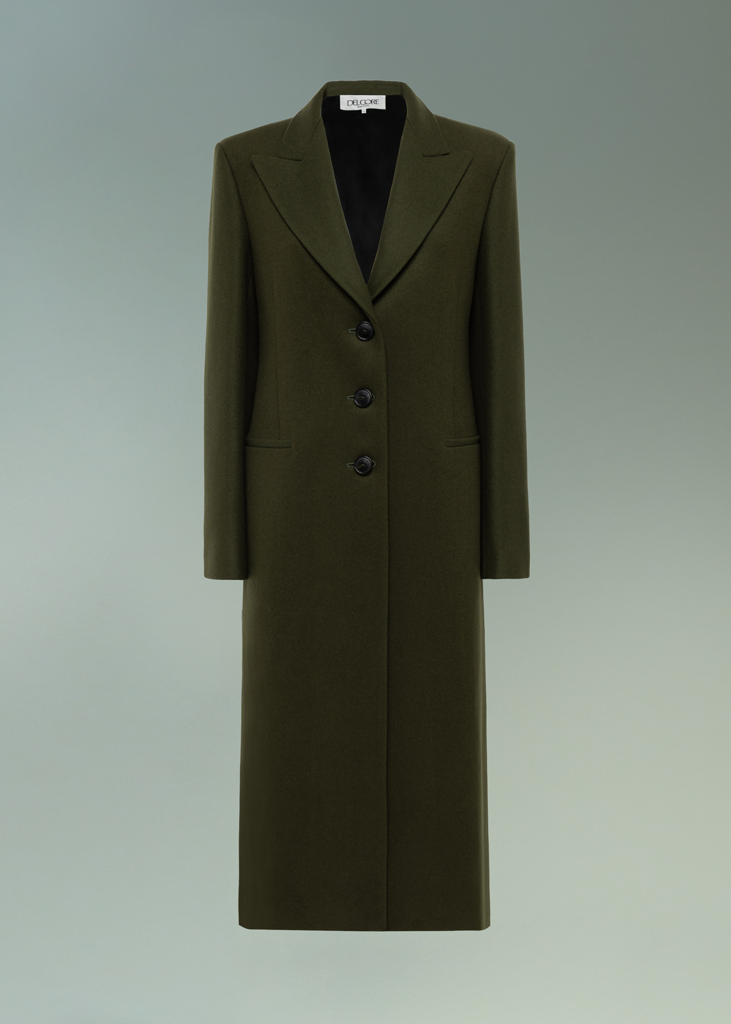 DEL CORE: SINGLE-BREASTED SCULPTED COAT