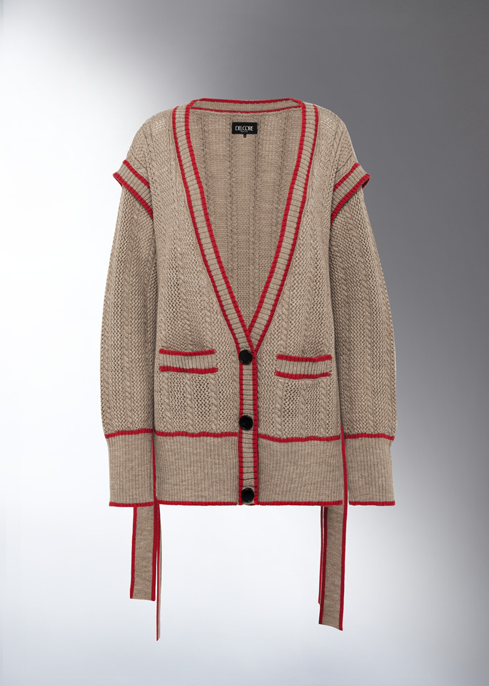 DECONSTRUCTED OVERSIZED CARDIGAN DEL CORE