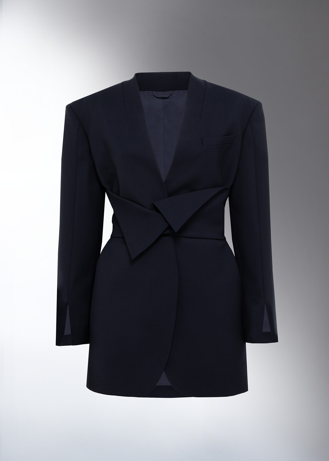 BOXY JACKET WITH CORSET BELT | DEL CORE