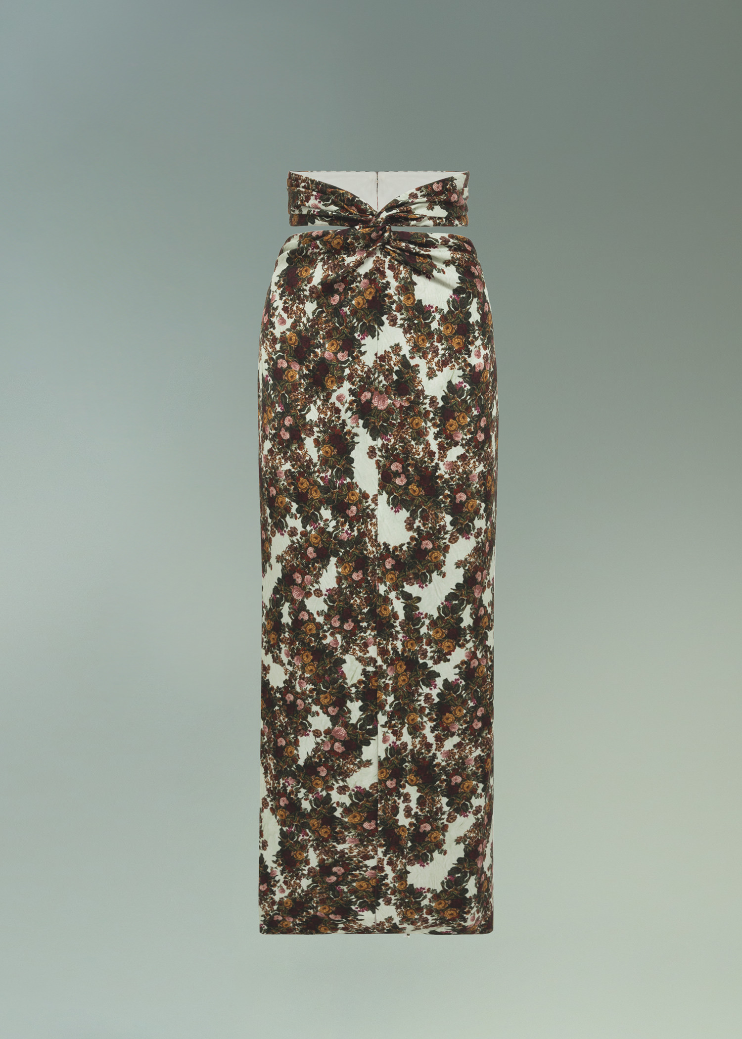 DEL CORE: TWISTED DRAPE PENCIL SKIRT