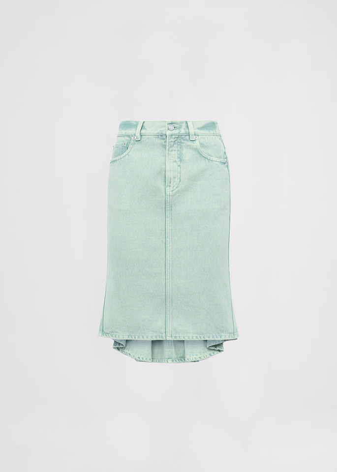 DEL CORE: GONNA CINQUE TASCHE IN DENIM CON DETTAGLIO FISHTAIL SUL DIETRO