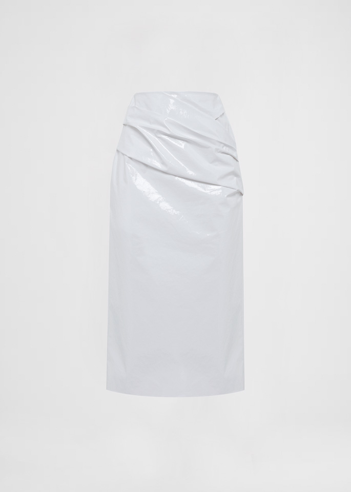 DEL CORE: DRAPED MIDI SKIRT