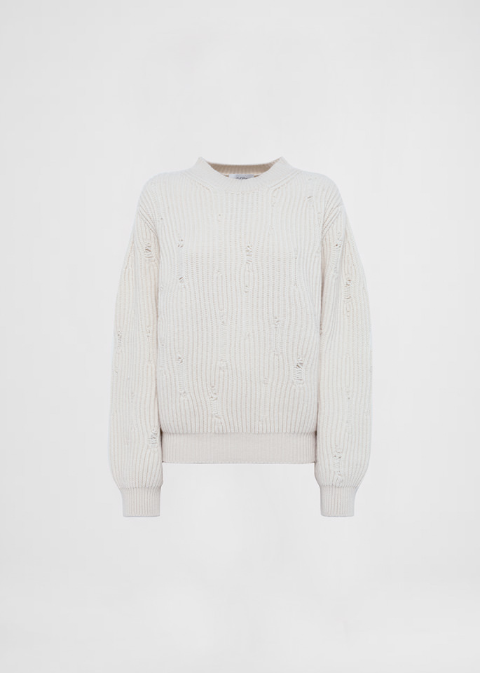 DEL CORE: MAGLIONE GIROCOLLO IN LANA CASHMERE