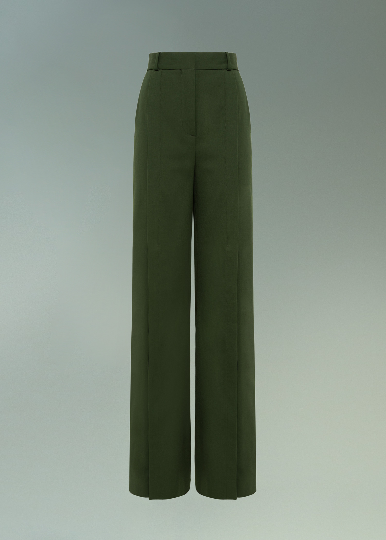 DEL CORE: WIDE LEGGED TROUSERS WITH BUTTON FRONT DETAIL