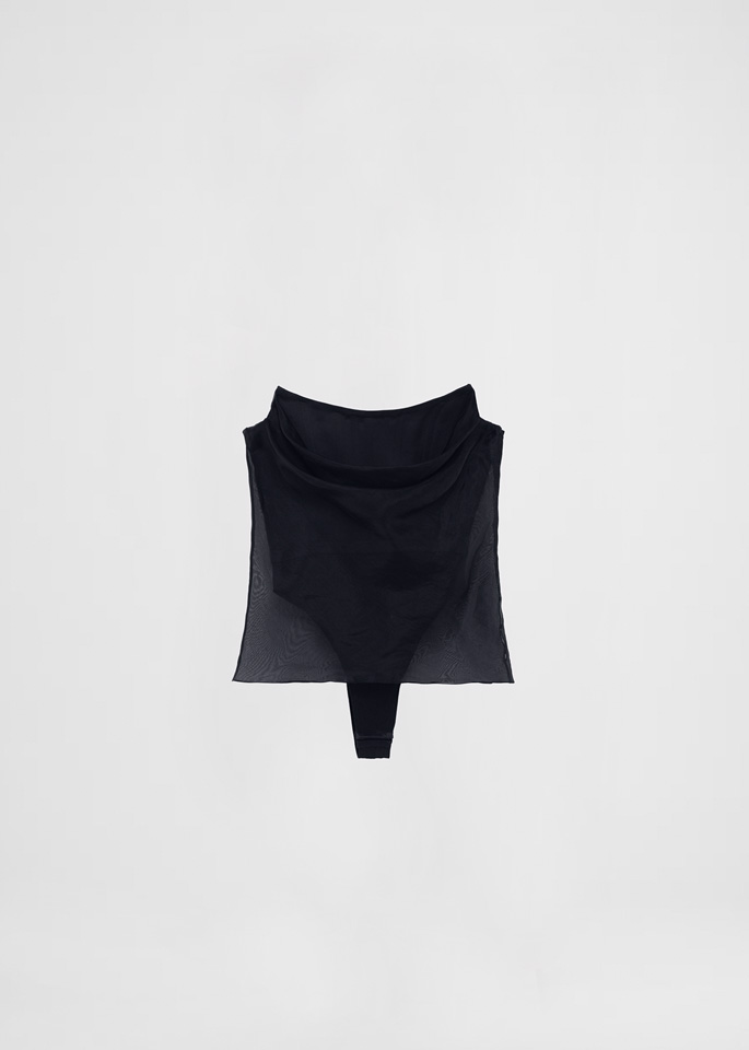 DEL CORE: TOP A BUSTINO DRAPPEGGIATO CON IMPUNTURE CORSETTO