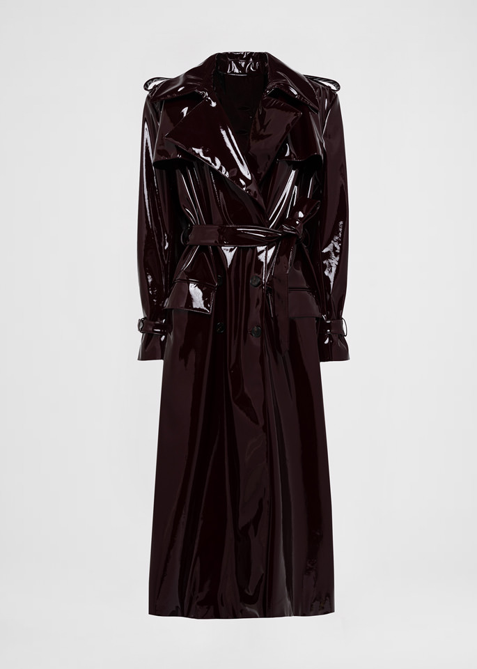 DEL CORE: OVERSIZED VINYL TRENCH