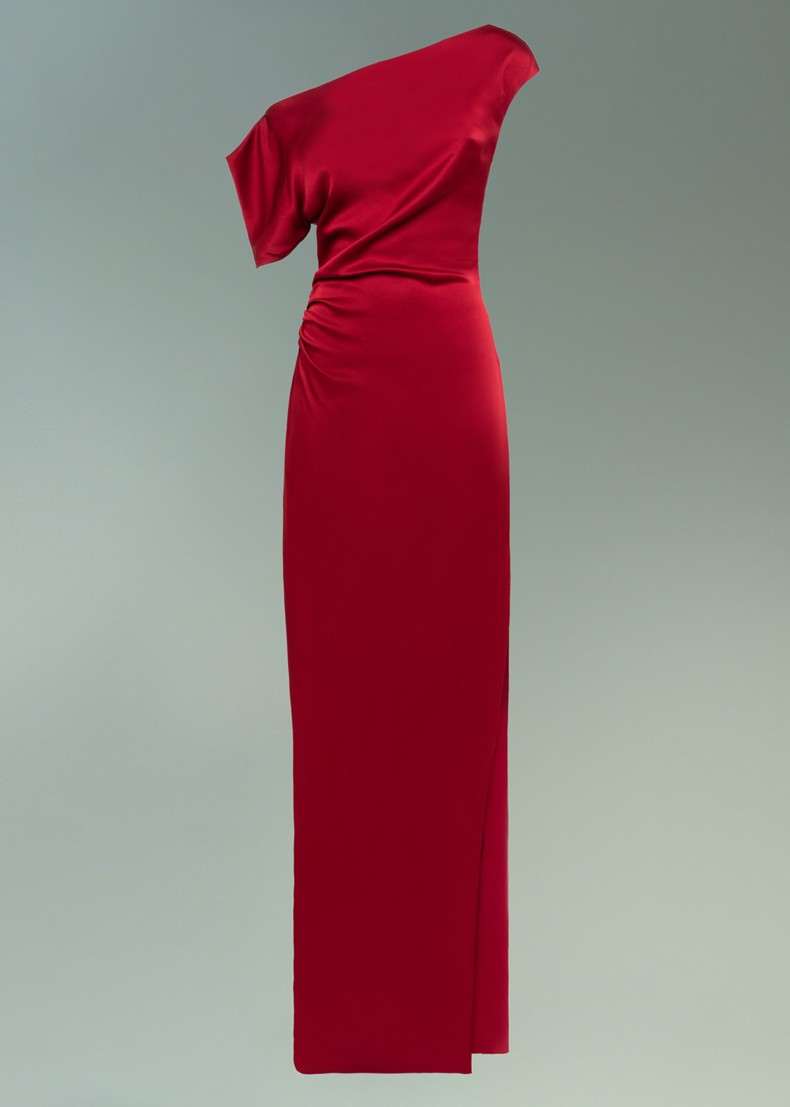 DEL CORE: COLD SHOULDER DRAPED PENCIL DRESS