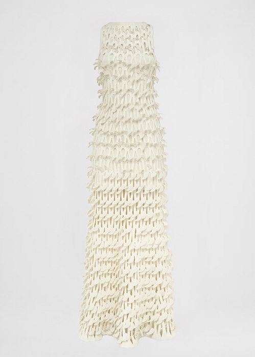 DEL CORE HALTER NECK FLOOR LENGTH GOWN