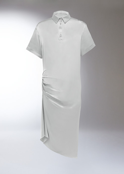 DEL CORE POLO DRESS WITH GATHERED HIP
