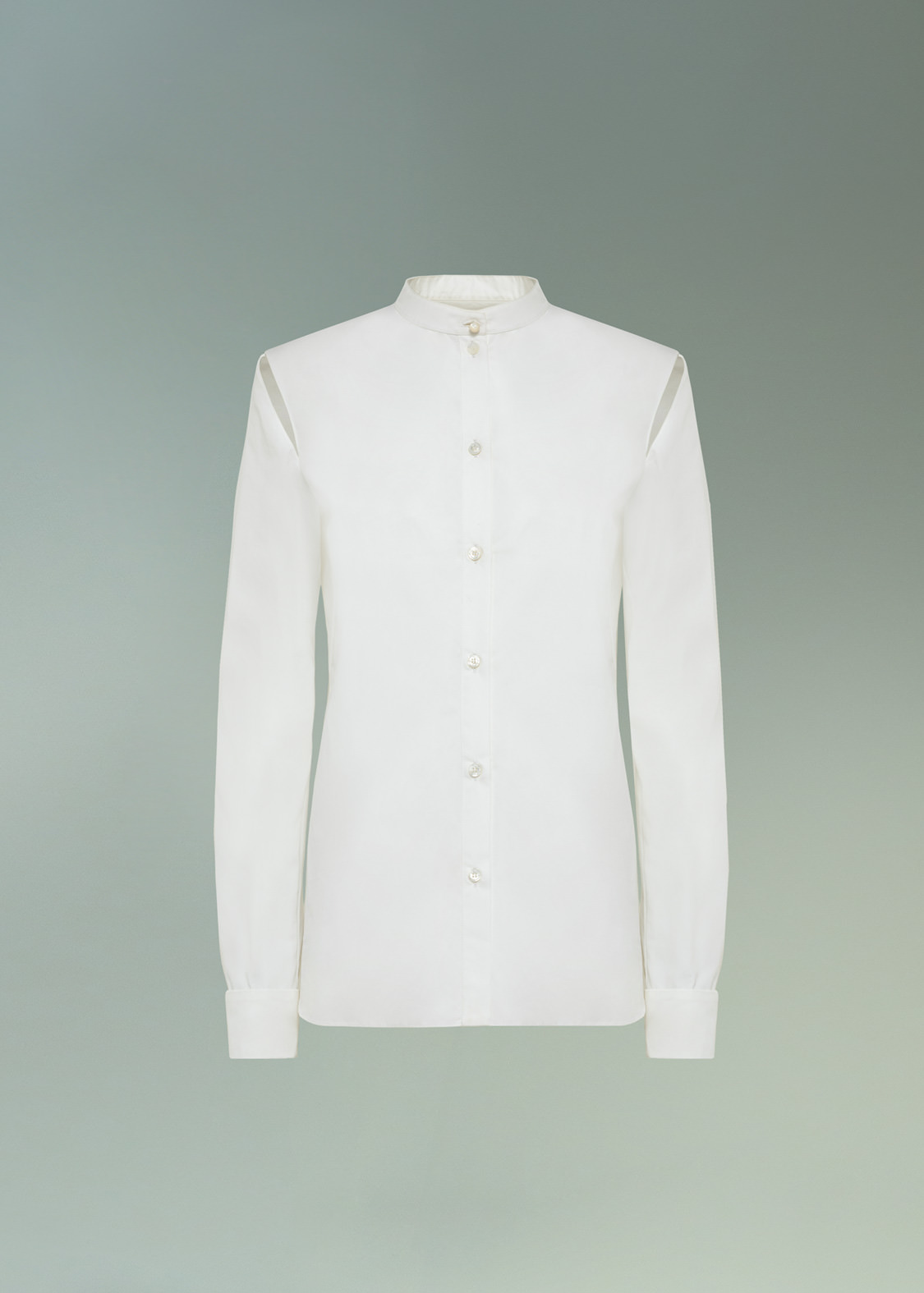 DEL CORE SHIRT WITH WRAP DETAIL AND STAND COLLAR