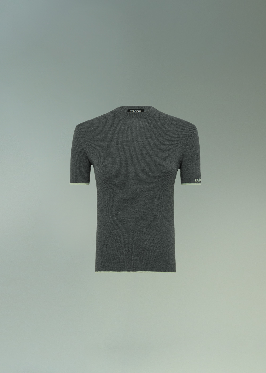 DEL CORE RIBBED SHORT SLEEVE CARDIGAN