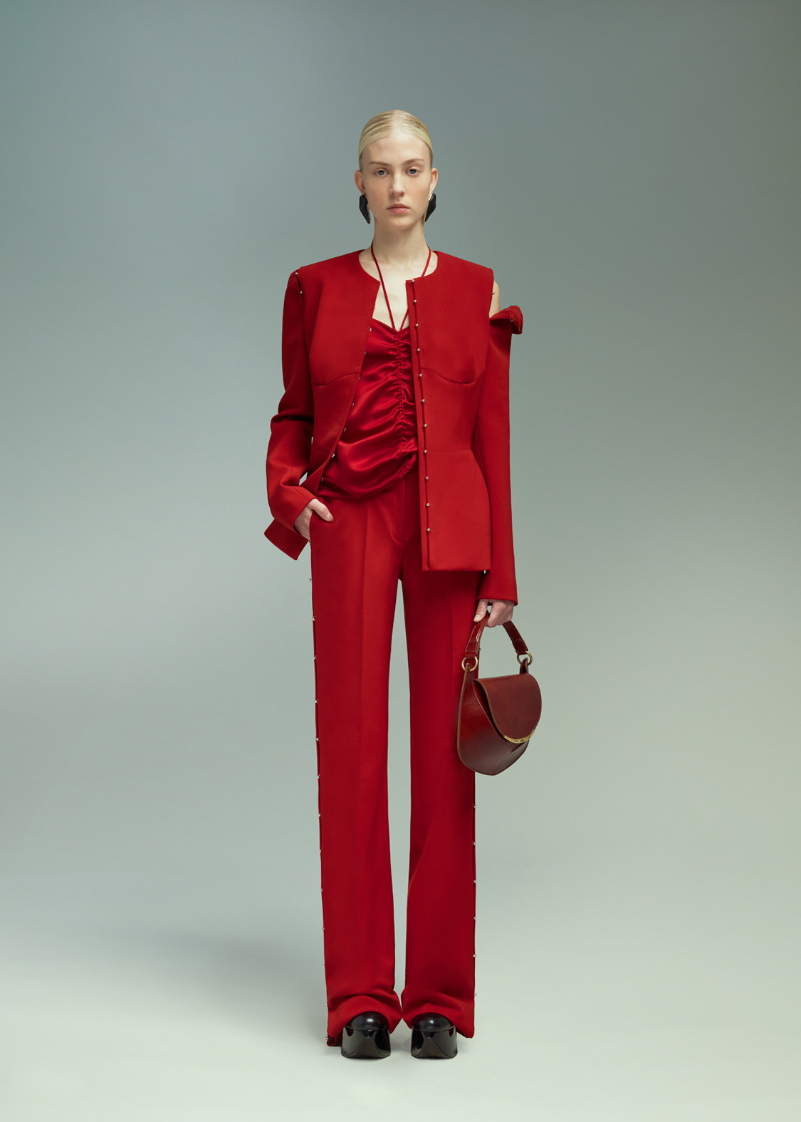 DEL CORE: SCULPTED JACKET WITH MUSHROOM HOOKS
