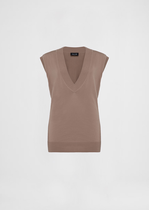 DEL CORE GILET DI MAGLIA CON SCOLLO A V