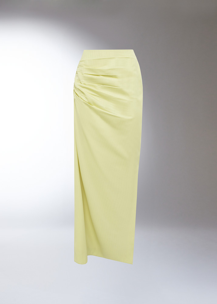 DEL CORE PENCIL SKIRT WITH GATHERED HIP