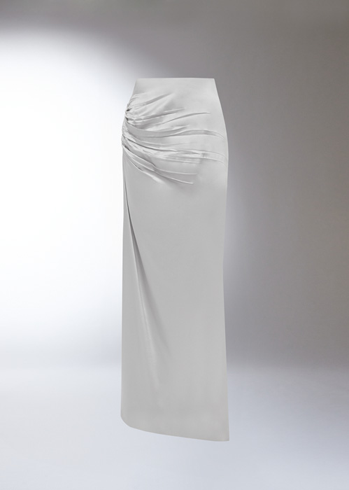 DEL CORE: PENCIL SKIRT WITH GATHERED HIP