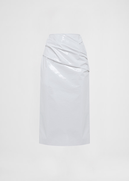 DEL CORE DRAPED MIDI SKIRT