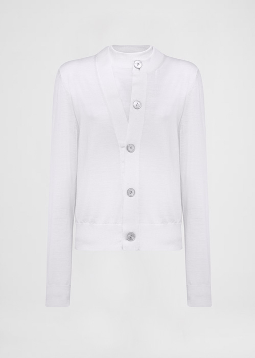 DEL CORE MAGLIA CON SCOLLO ASIMETTRICO ED EFFETTO TROMP L'OEIL