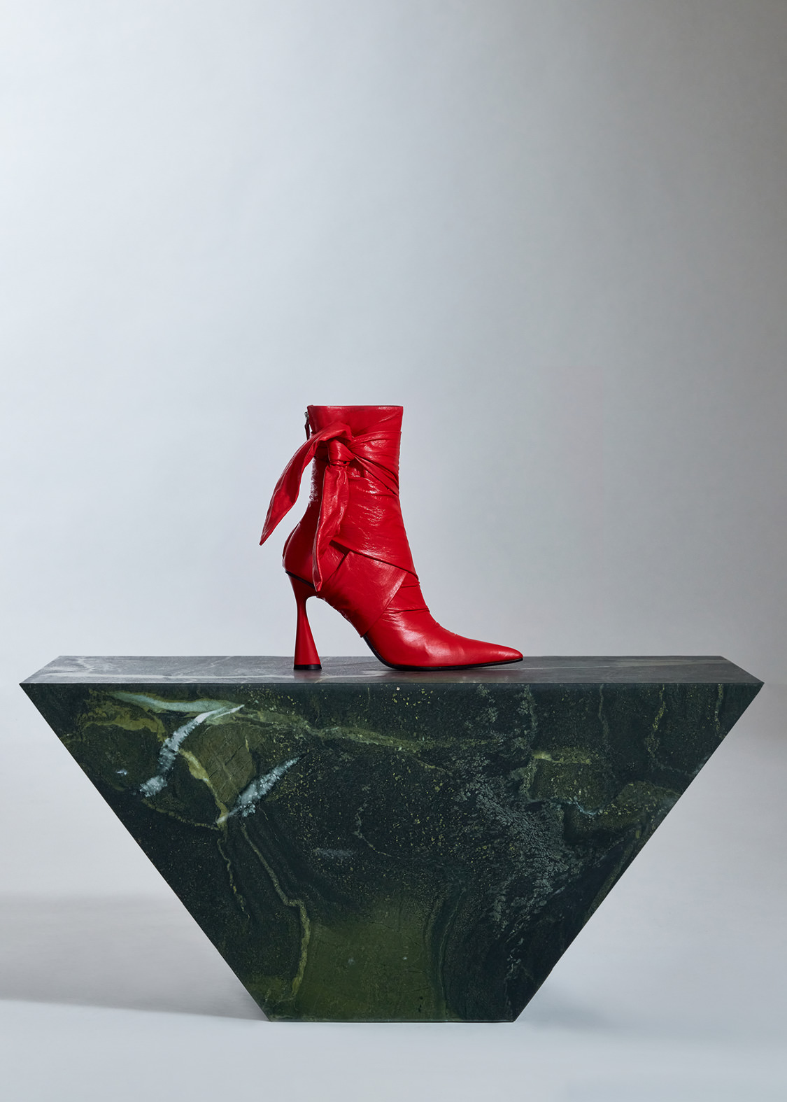 DEL CORE DRAPED ANKLE BOOT WITH STRAPS
