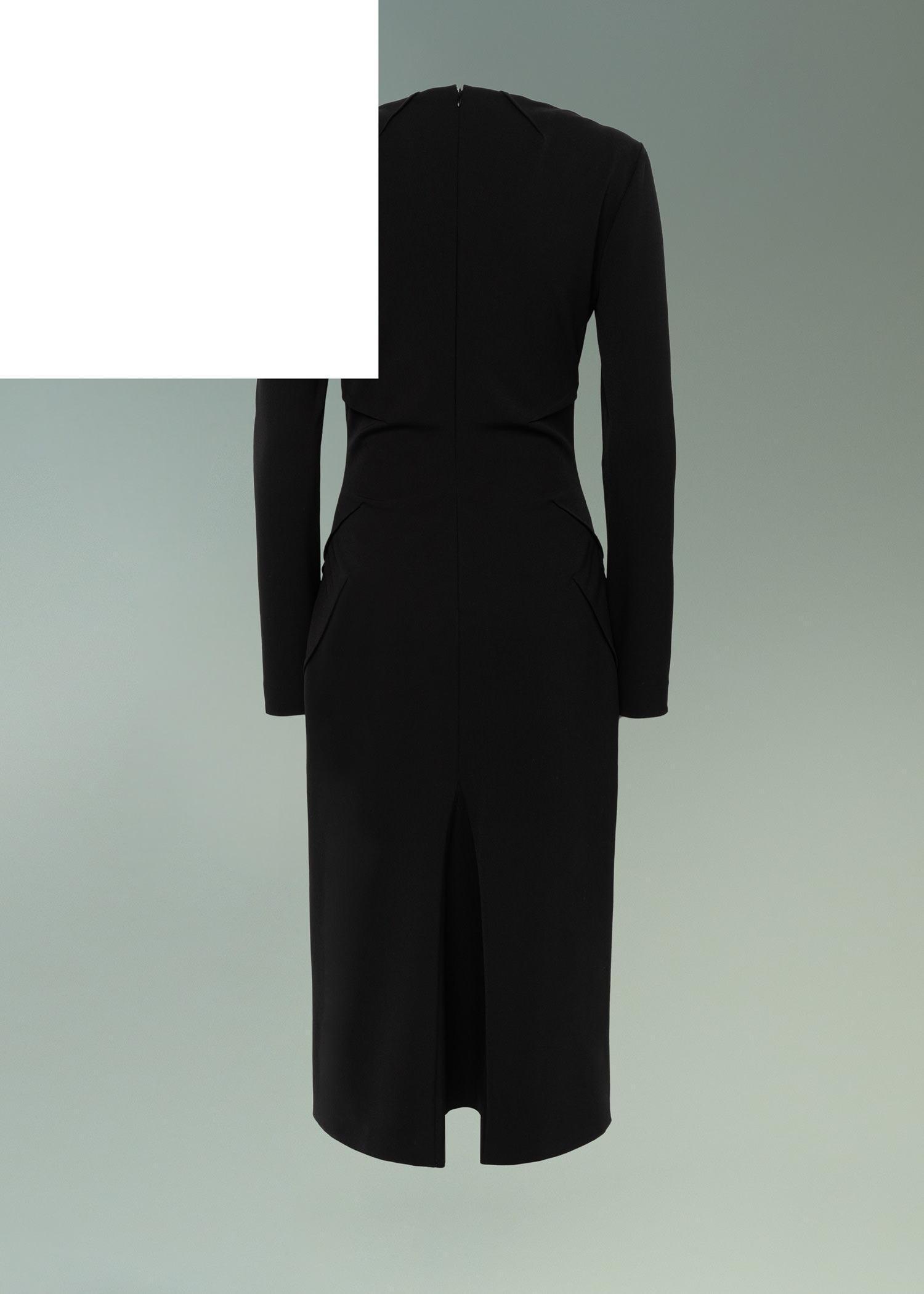 DEL CORE: LONG-SLEEVED PENCIL DRESS WITH 3D DART DETAIL