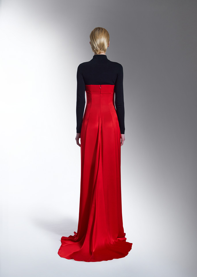 DEL CORE: ABITO BUSTIER CON DETTAGLIO ORCHIDEA
