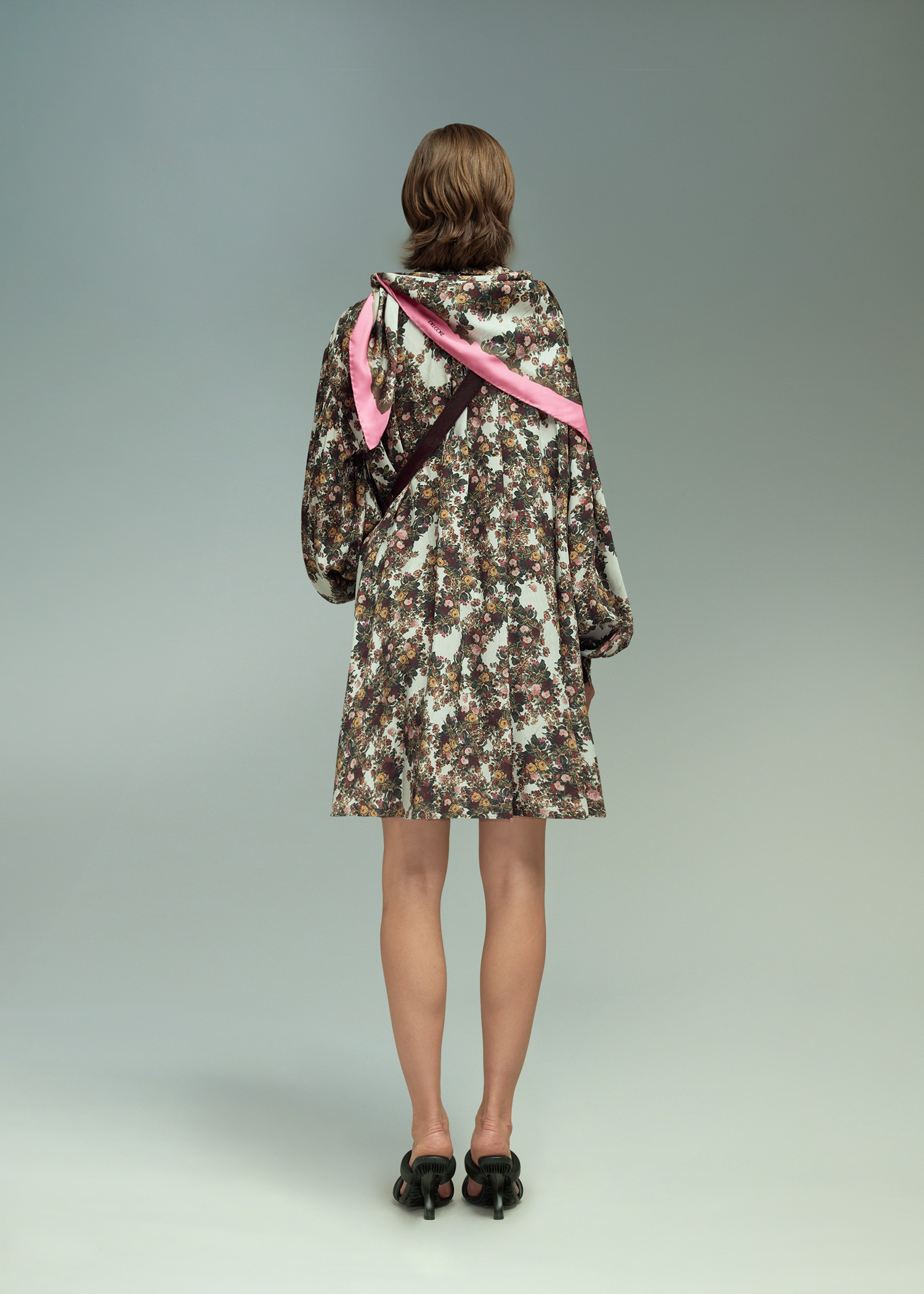 DEL CORE: BALLOON SLEEVE SHIRTDRESS WITH DRAWSTRING WAIST