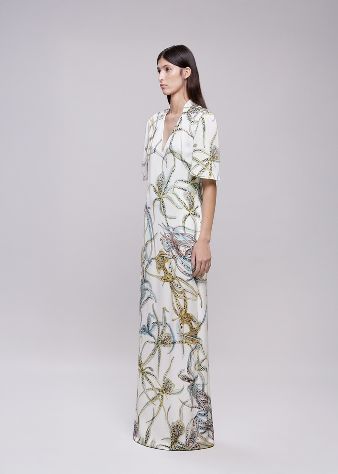 DEL CORE: LONG DRESS WITH V NECK