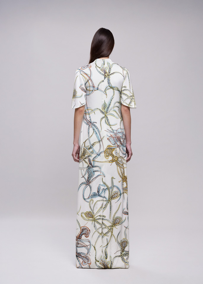DEL CORE: LONG DRESS WITH V NECK