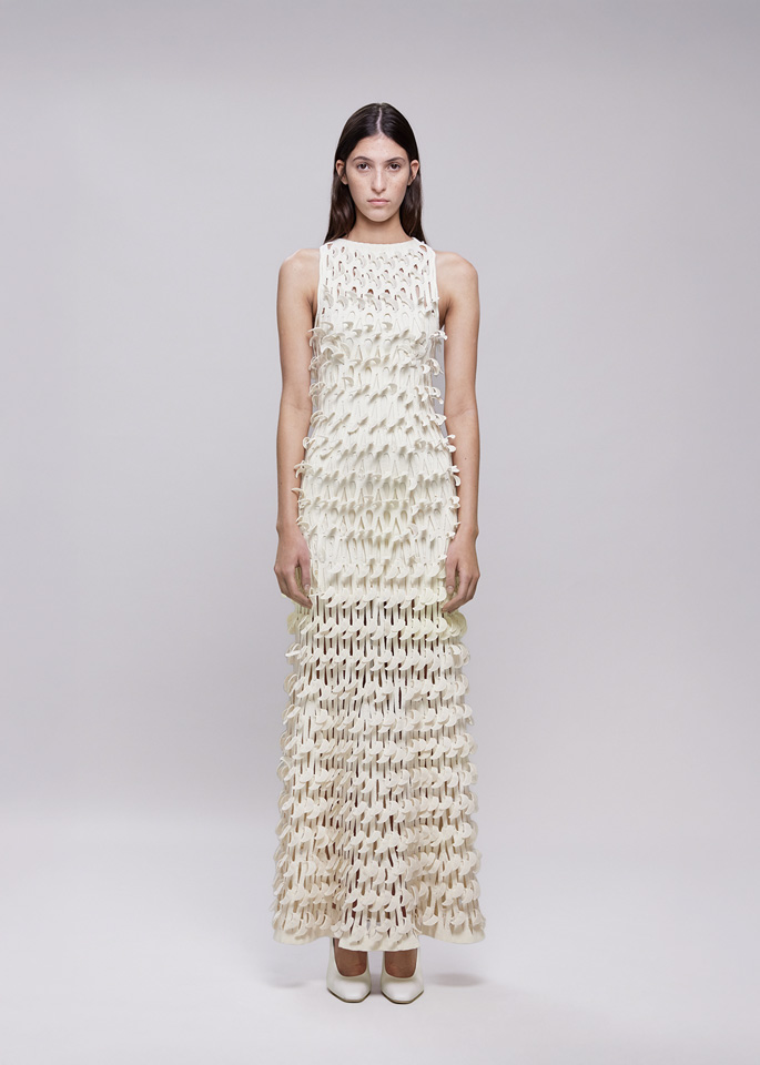 DEL CORE: ABITO LUNGO CON SCOLLO HALTER