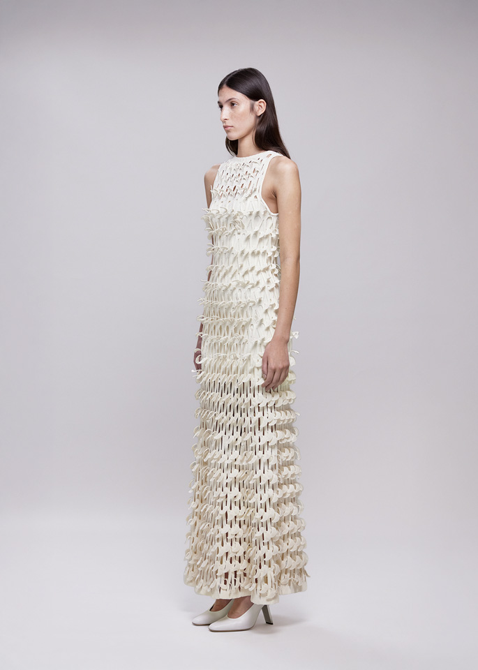 DEL CORE: ABITO LUNGO CON SCOLLO HALTER