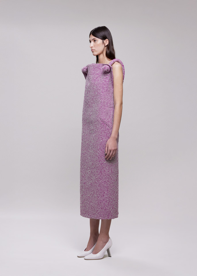 DEL CORE: MIDI DRESS WITH PADDED STRAPS AND OPEN BACK