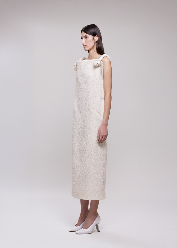 DEL CORE: MIDI DRESS WITH PADDED STRAPS AND OPEN BACK