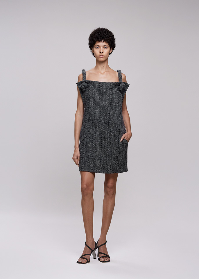 DEL CORE: MINI DRESS WITH PADDED STRAPS AND OPEN BACK