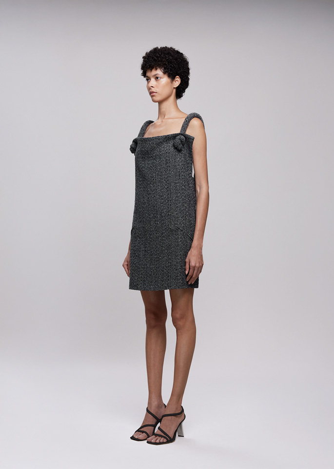 DEL CORE: MINI DRESS WITH PADDED STRAPS AND OPEN BACK
