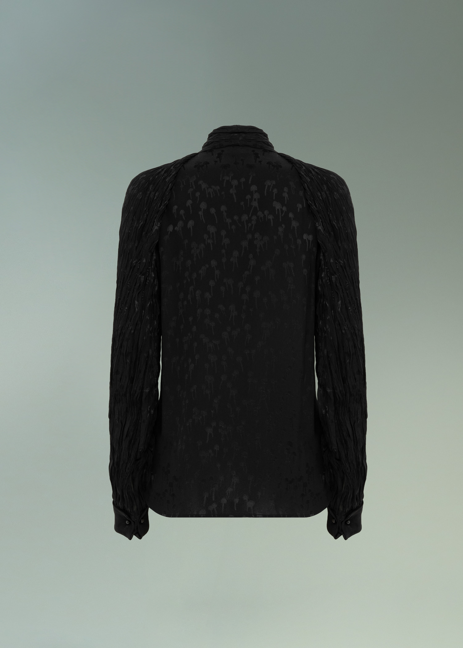 DEL CORE: BLOUSE WITH PLEATED SCARF AND SLEEVES