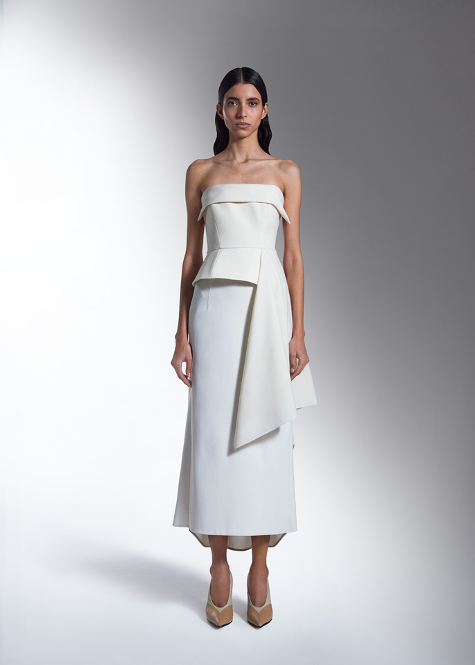 DEL CORE: BUSTIER HANDKERCHIEF TOP