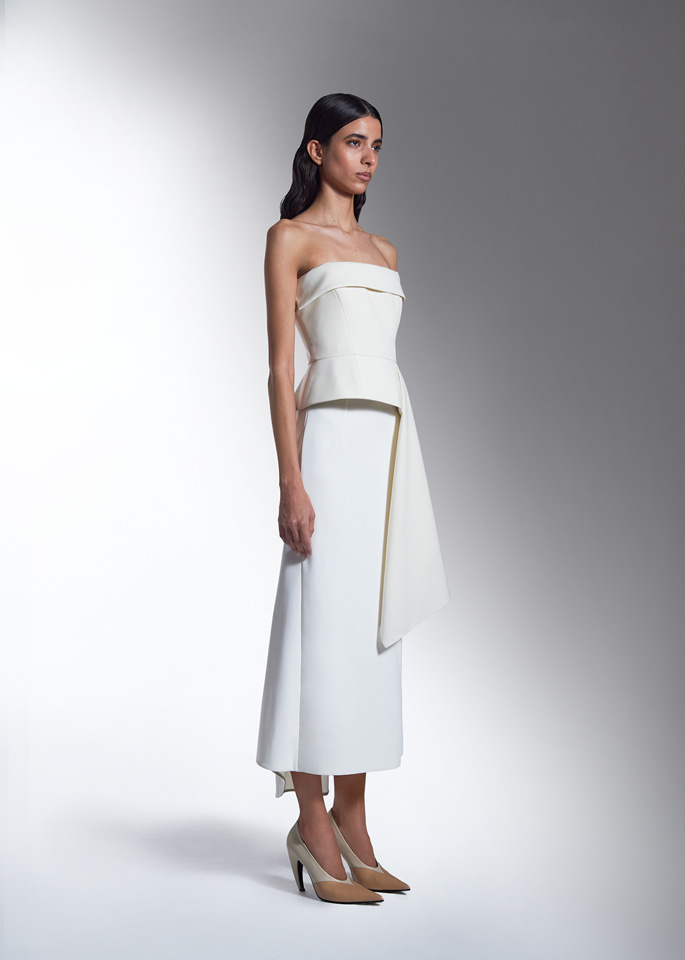 DEL CORE: BUSTIER HANDKERCHIEF TOP