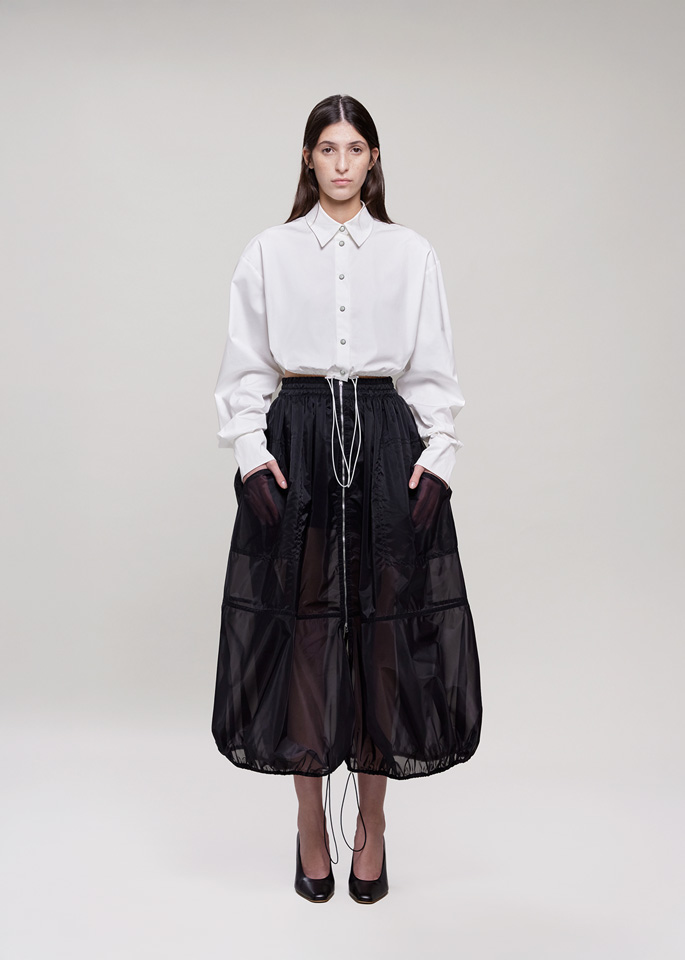 DEL CORE: CAMICIA CORTA CON COULISSE IN VITA