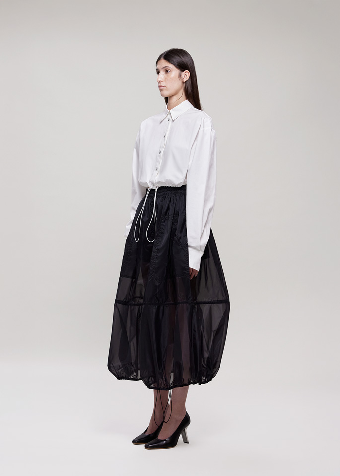 DEL CORE: CAMICIA CORTA CON COULISSE IN VITA