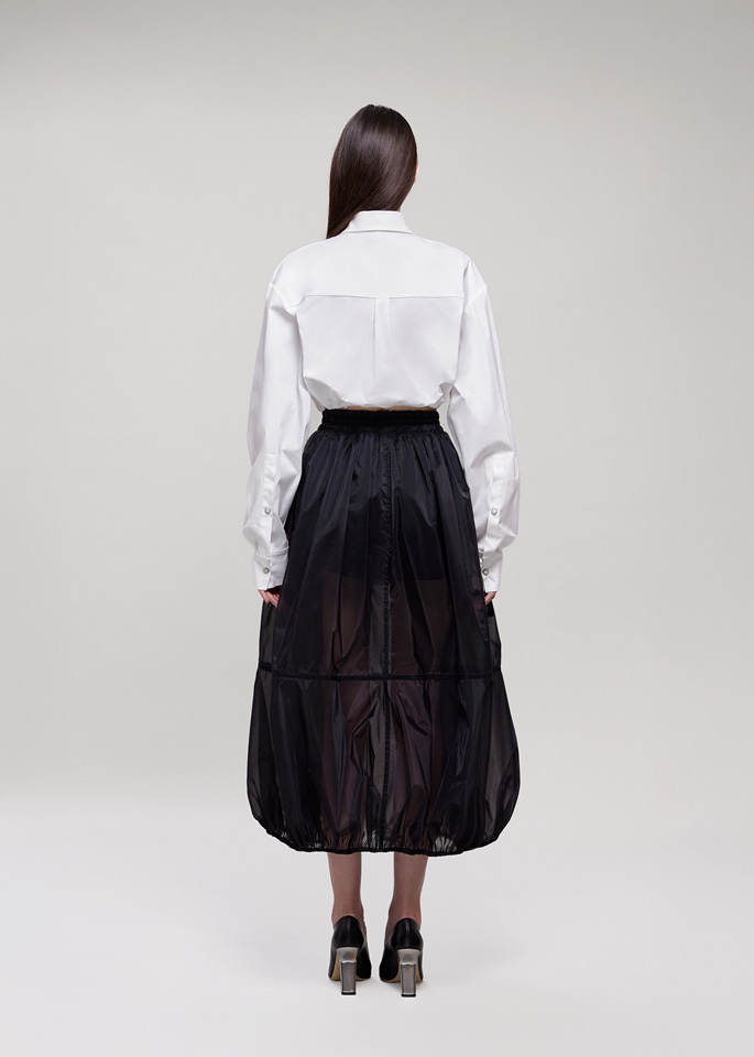 DEL CORE: CAMICIA CORTA CON COULISSE IN VITA