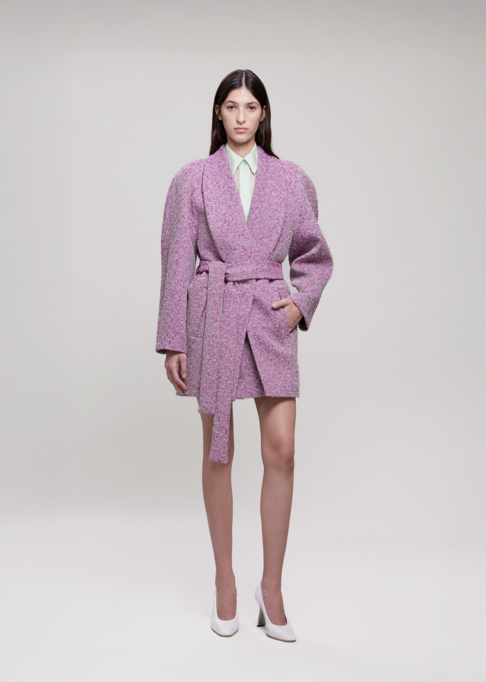 DEL CORE: CAPPOTTO CON COLLO A SCIALLE