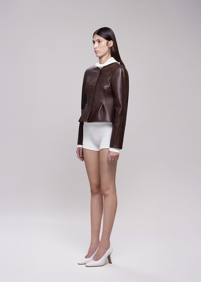 DEL CORE: LONG SLEEVE HOODY KNIT IN COOL VISCOSE RASATO