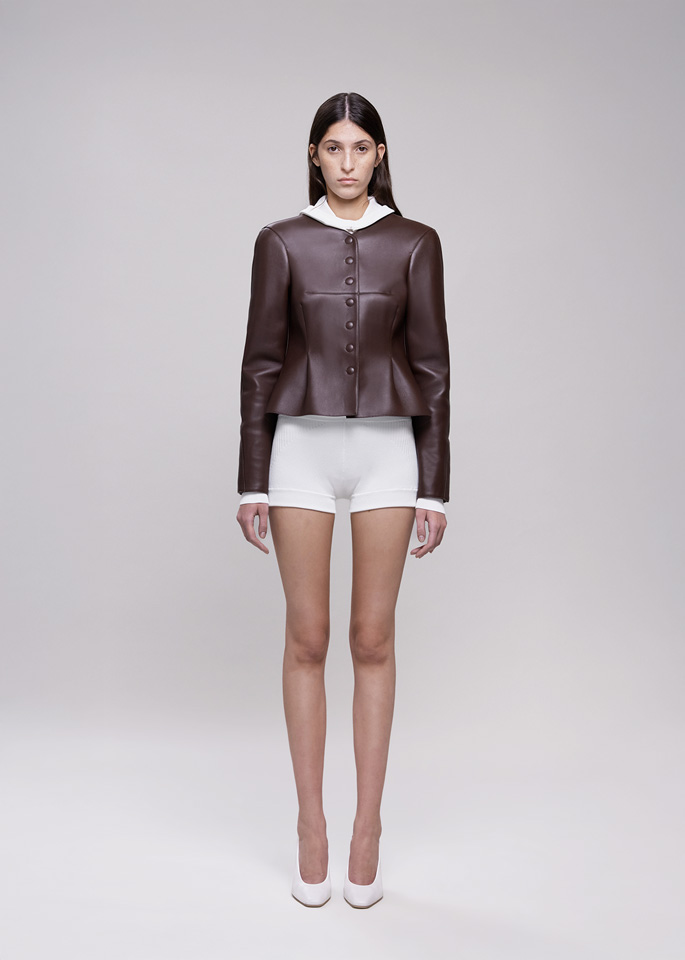 DEL CORE: LONG SLEEVE HOODY KNIT IN COOL VISCOSE RASATO