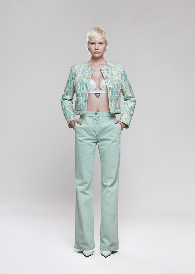 DEL CORE: GIACCA BOLERO CORTO IN JACQUARD DI SETA