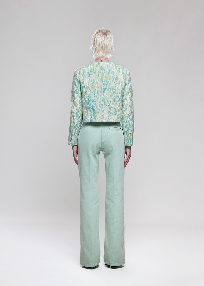 DEL CORE: GIACCA BOLERO CORTO IN JACQUARD DI SETA