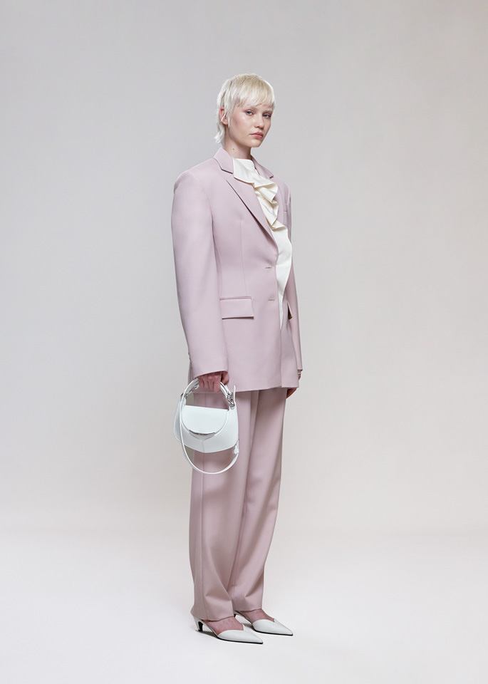 DEL CORE: SINGLE BREASTED NOTCH LAPEL JACKET IN WOOL WITH FITTED WAIST
